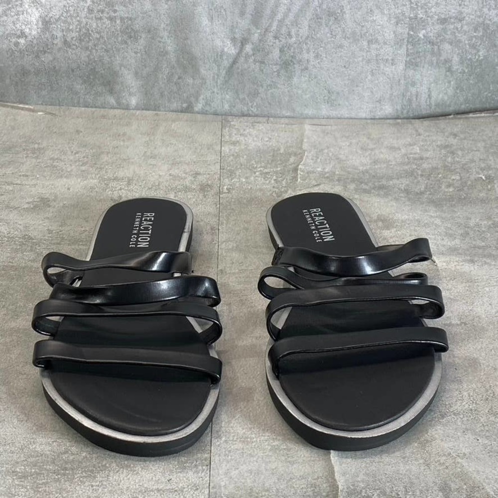 Kenneth Cole Reaction Women's Black Sloan Four Band Slide Flat Sandals SZ 6 - Picture 5 of 11